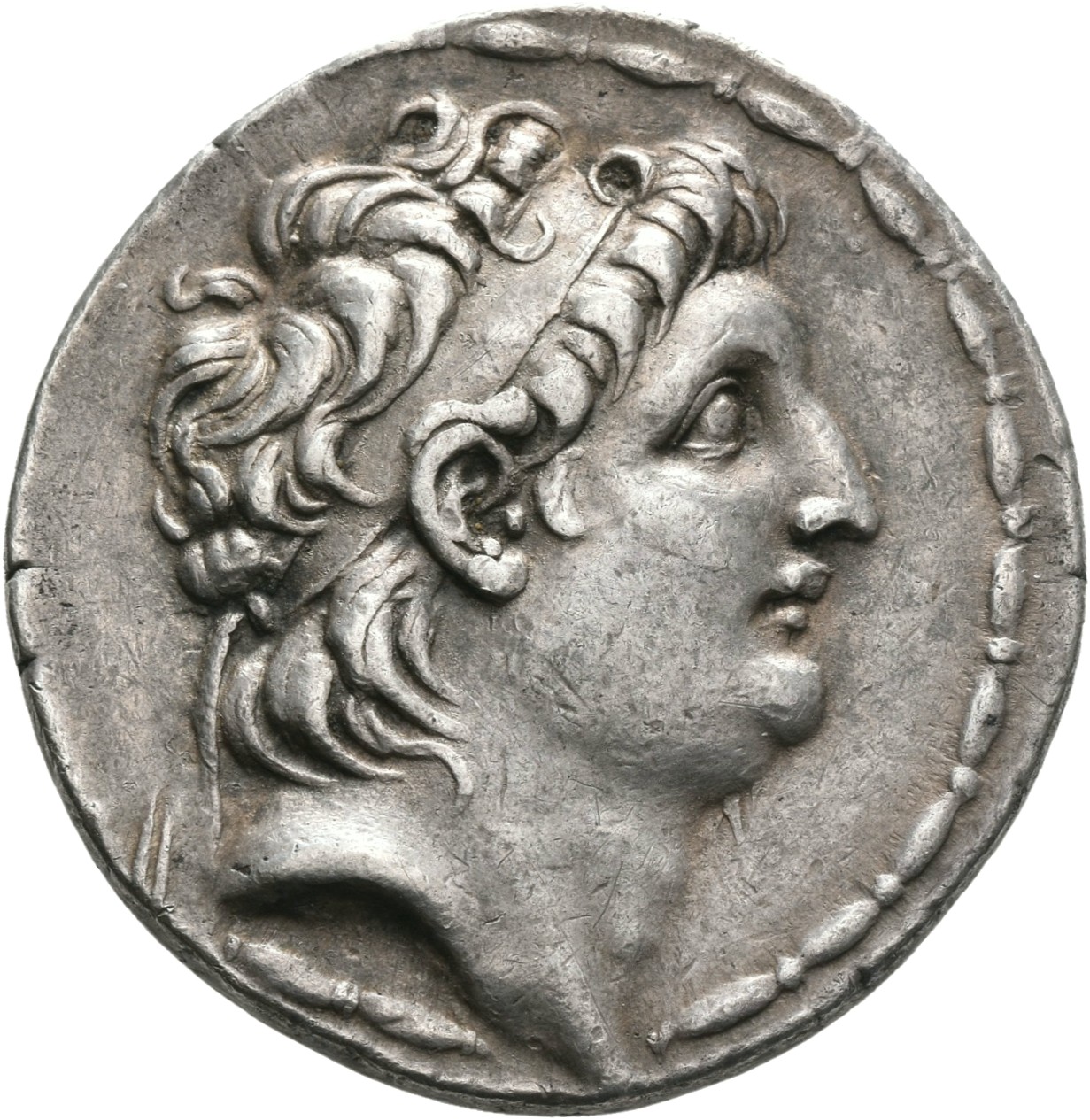 HOUGHTON Seleucid Coins (part 2) 2061.4b Antiochus VII obverse, Diademed head of Antiochus VII right