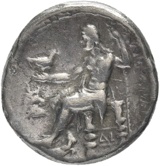 HOUGHTON Seleucid Coins (part 1) 208.3 Seleucus I reverse, Zeus seated on high-backed throne left, holding eagle on outstr...