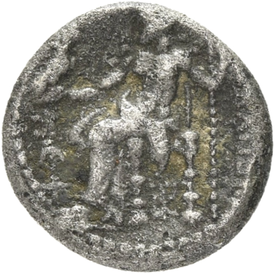 HOUGHTON Seleucid Coins (part 1) 208 Seleucus I reverse, Zeus seated on high-backed throne left, holding eagle on outstret...
