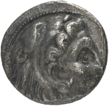HOUGHTON Seleucid Coins (part 1) 212.3b Seleucus I obverse, Beardless head of Heracles right wearing lion skin headdress