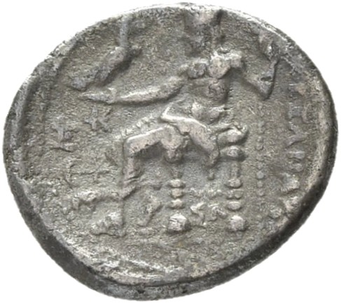 HOUGHTON Seleucid Coins (part 1) 212.6 Seleucus I reverse, Zeus seated on high-backed throne left, holding eagle on outstr...