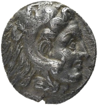 HOUGHTON Seleucid Coins (part 1) 216.2 Seleucus I obverse, Beardless head of Heracles right wearing lion skin headdress