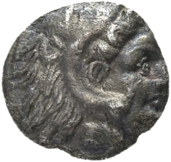 HOUGHTON Seleucid Coins (part 1) 216.3a Seleucus I obverse, Beardless head of Heracles right wearing lion skin headdress