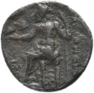 HOUGHTON Seleucid Coins (part 1) 216.3a Seleucus I reverse, Zeus seated on high-backed throne left, holding eagle on outst...