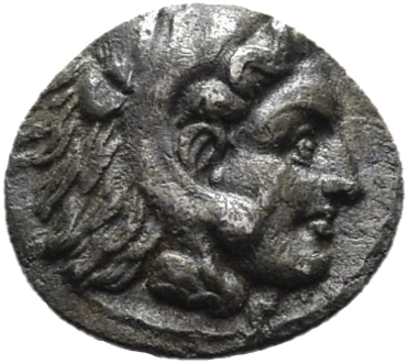 HOUGHTON Seleucid Coins (part 1) 216.3a Seleucus I obverse, Beardless head of Heracles right wearing lion skin headdress