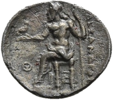 HOUGHTON Seleucid Coins (part 1) 216.3a Seleucus I reverse, Zeus seated on high-backed throne left, holding eagle on outst...