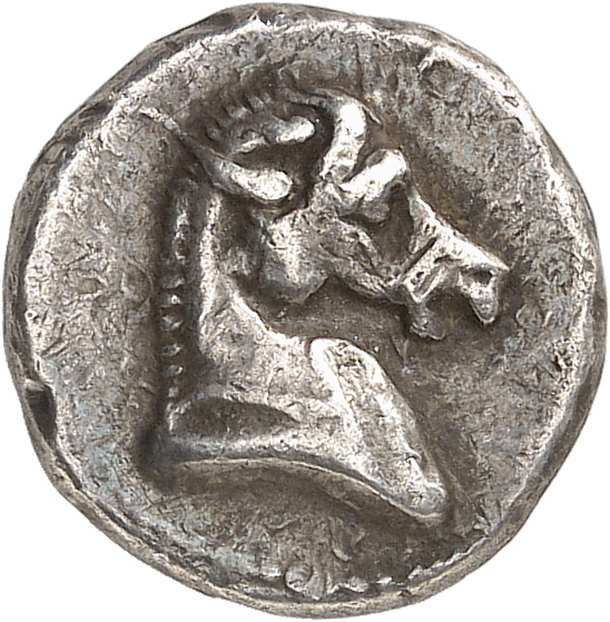 HOUGHTON Seleucid Coins (part 1) 256 Seleucus I obverse, Horned, bridled horse head right