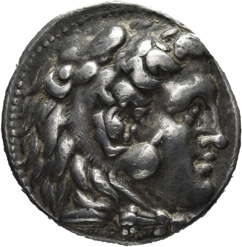 HOUGHTON Seleucid Coins (part 1) 27 Seleucus I obverse, Beardless head of Heracles right wearing lion skin headdress