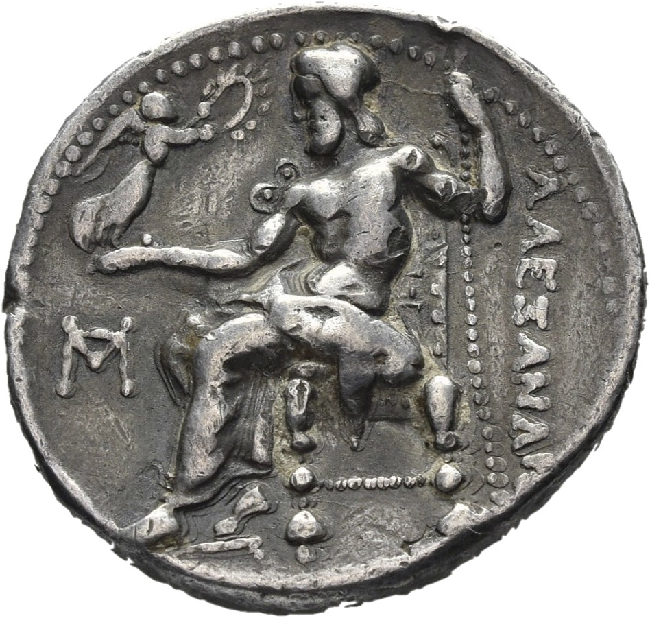 HOUGHTON Seleucid Coins (part 1) 27 Seleucus I reverse, Zeus seated on high-backed throne left, holding Nike on outstretch...