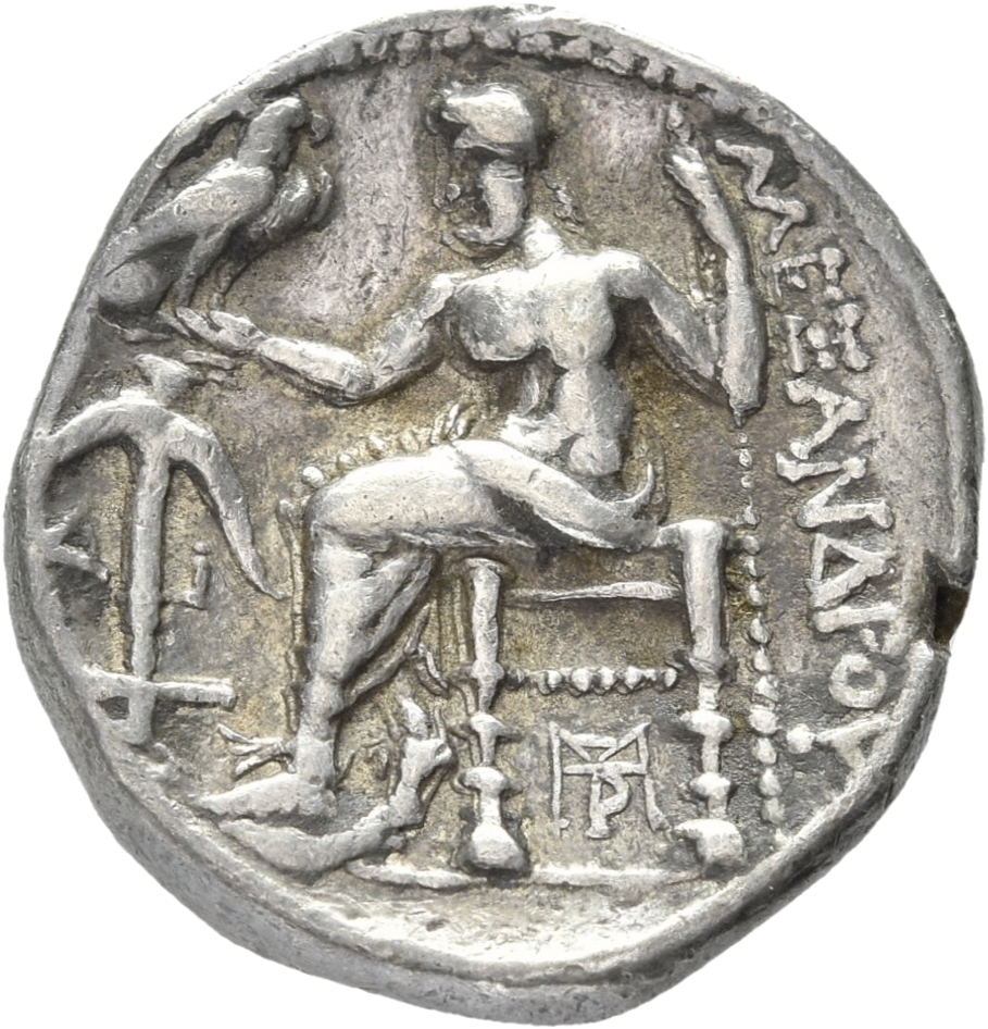 HOUGHTON Seleucid Coins (part 1) 293 Seleucus I reverse, Zeus seated on high-backed throne left, holding eagle on outstret...