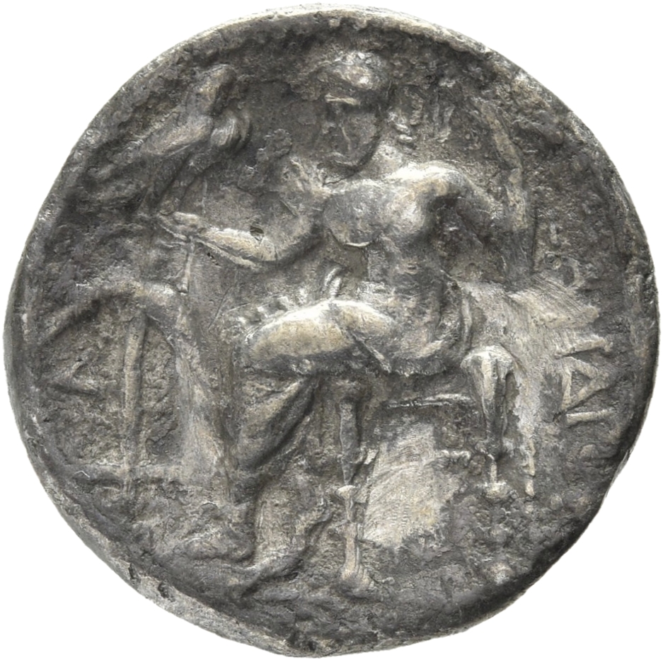 HOUGHTON Seleucid Coins (part 1) 293 Seleucus I reverse, Zeus seated on high-backed throne left, holding eagle on outstret...