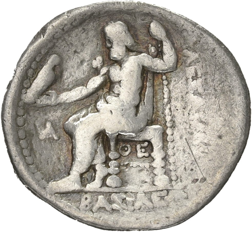 HOUGHTON Seleucid Coins (part 1) 295 Seleucus I reverse, Zeus seated on high-backed throne left, holding eagle on outstret...