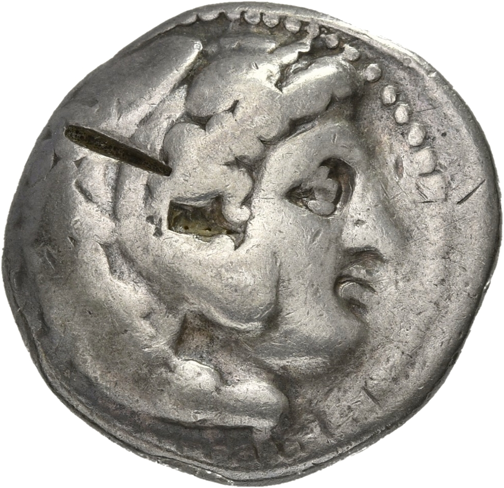 HOUGHTON Seleucid Coins (part 1) 295 Seleucus I obverse, Beardless head of Heracles right wearing lion skin headdress