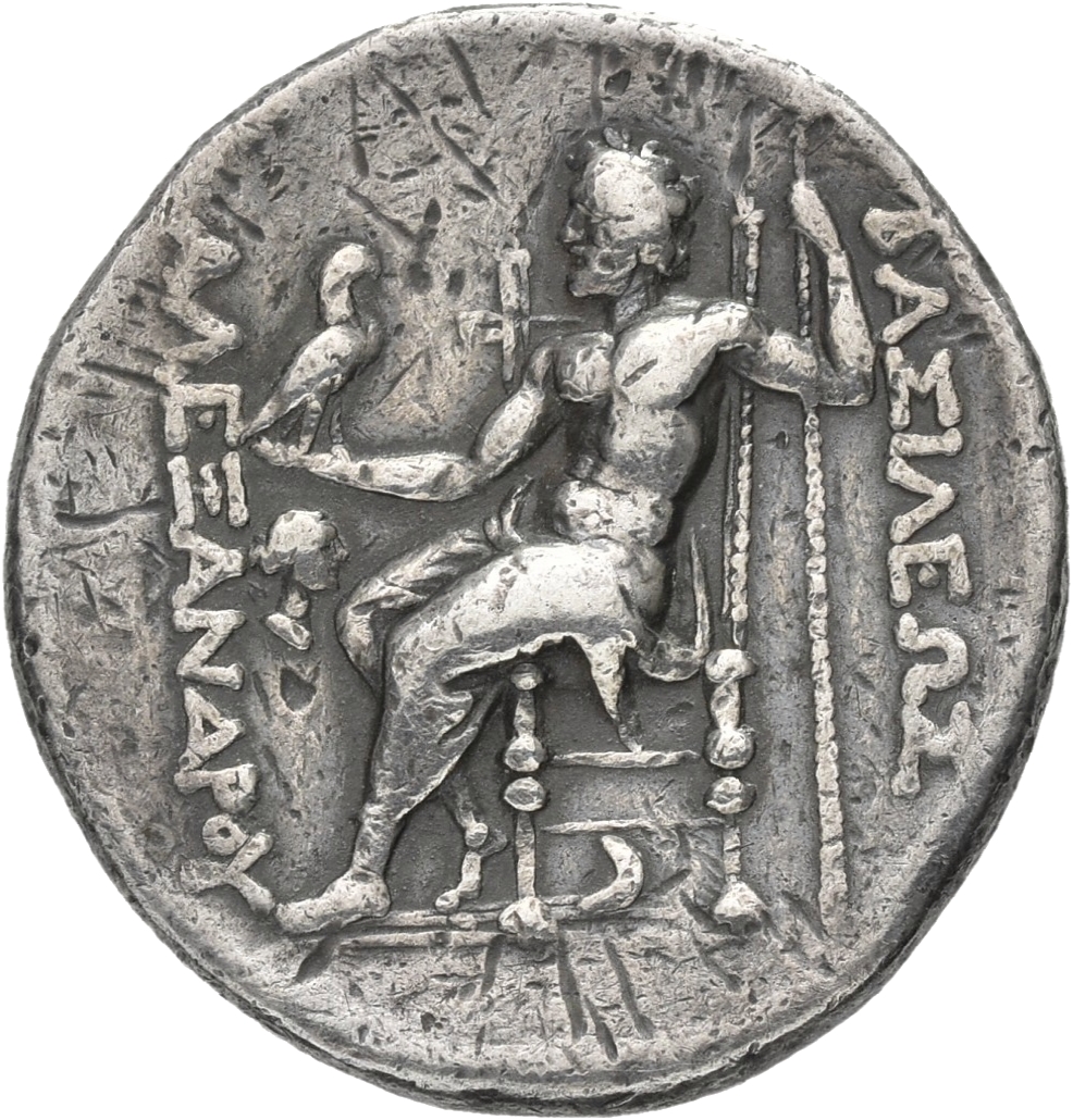 HOUGHTON Seleucid Coins (part 1) 306 Antiochus I reverse, Zeus seated on high-backed throne left, holding eagle on outstre...