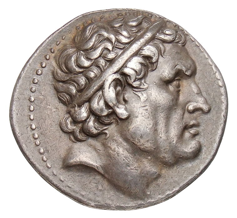 HOUGHTON Seleucid Coins (part 1) 309.5b Antiochus I obverse, Head of Seleucus I right, wearing taenia