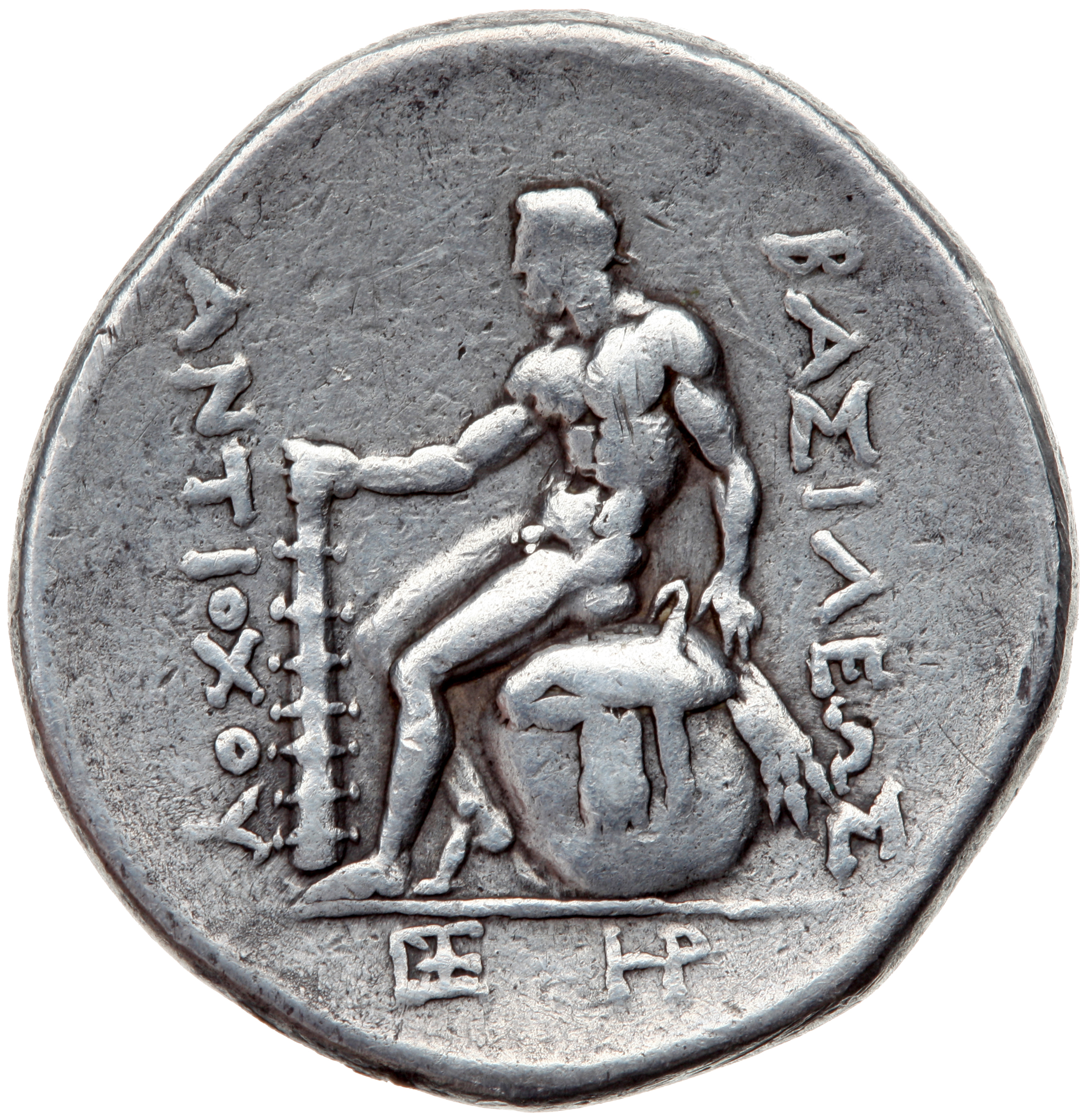 HOUGHTON Seleucid Coins (part 1) 318b Antiochus I reverse, Hermes standing left, holding caduceus
