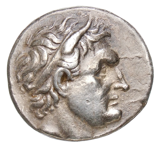 HOUGHTON Seleucid Coins (part 1) 323.1b Antiochus I obverse, Diademed, horned head of Seleucus I right