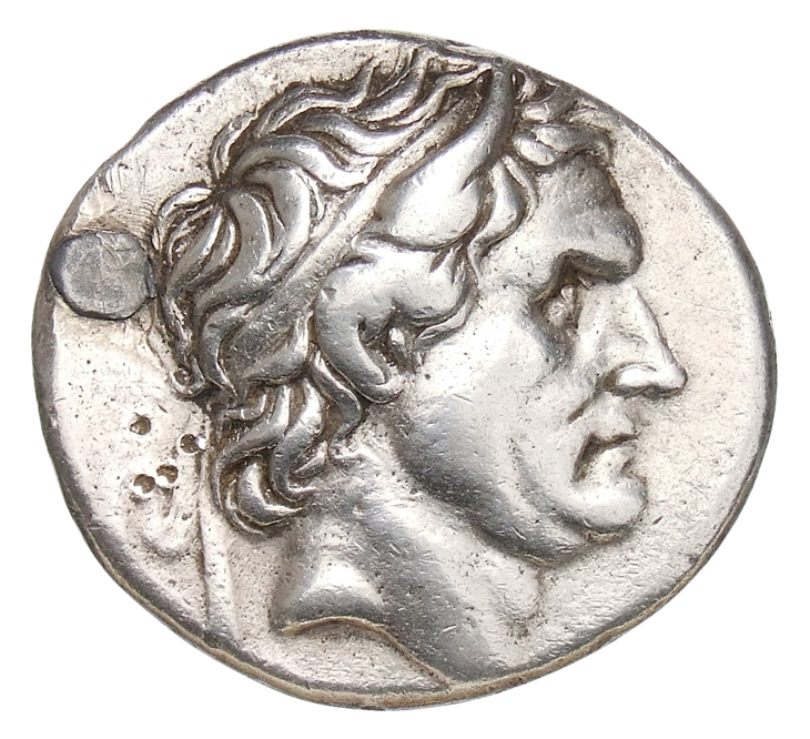 HOUGHTON Seleucid Coins (part 1) 323.2 Antiochus I obverse, Diademed, horned head of Seleucus I right