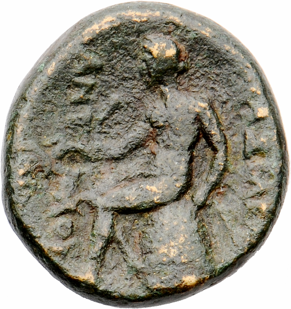 HOUGHTON Seleucid Coins (part 1) 351.1 Antiochus I reverse, Apollo seated left on omphalos, testing arrow and resting left...