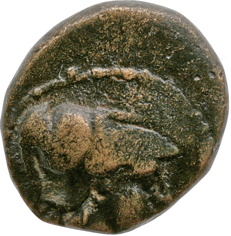 HOUGHTON Seleucid Coins (part 1) 361.2 Antiochus I obverse, Head of Athena right in crested Corinthian helmet