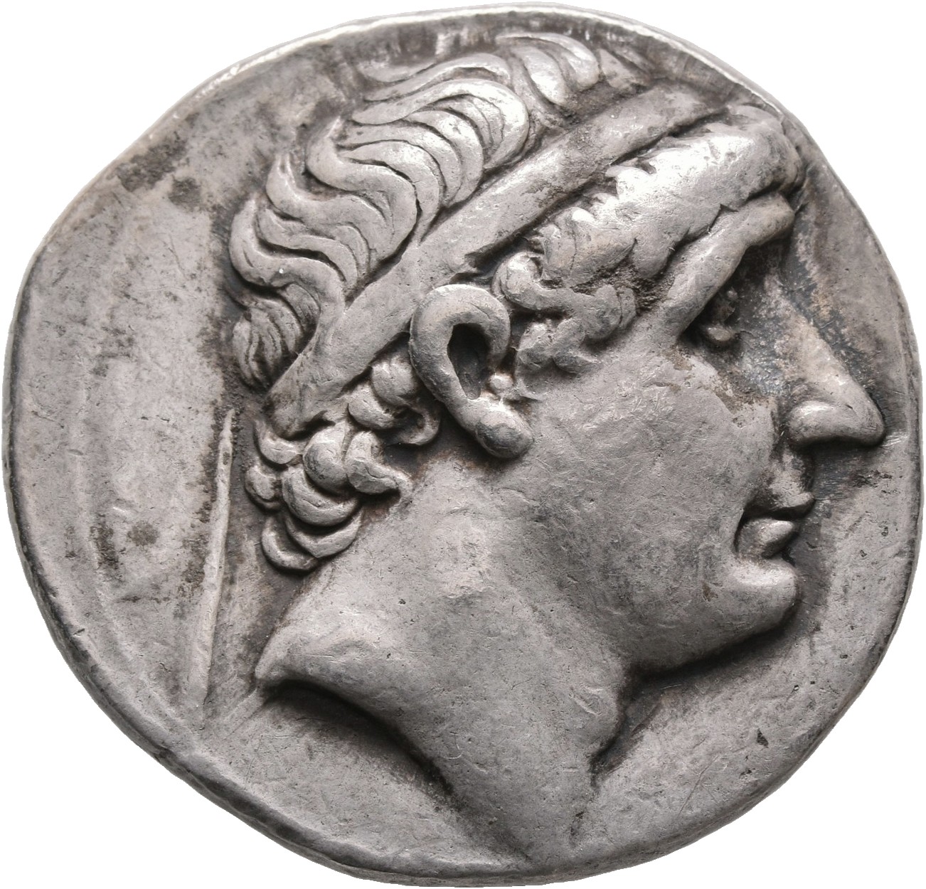 HOUGHTON Seleucid Coins (part 1) 379.3 Antiochus I obverse, Diademed head of Antiochus I right