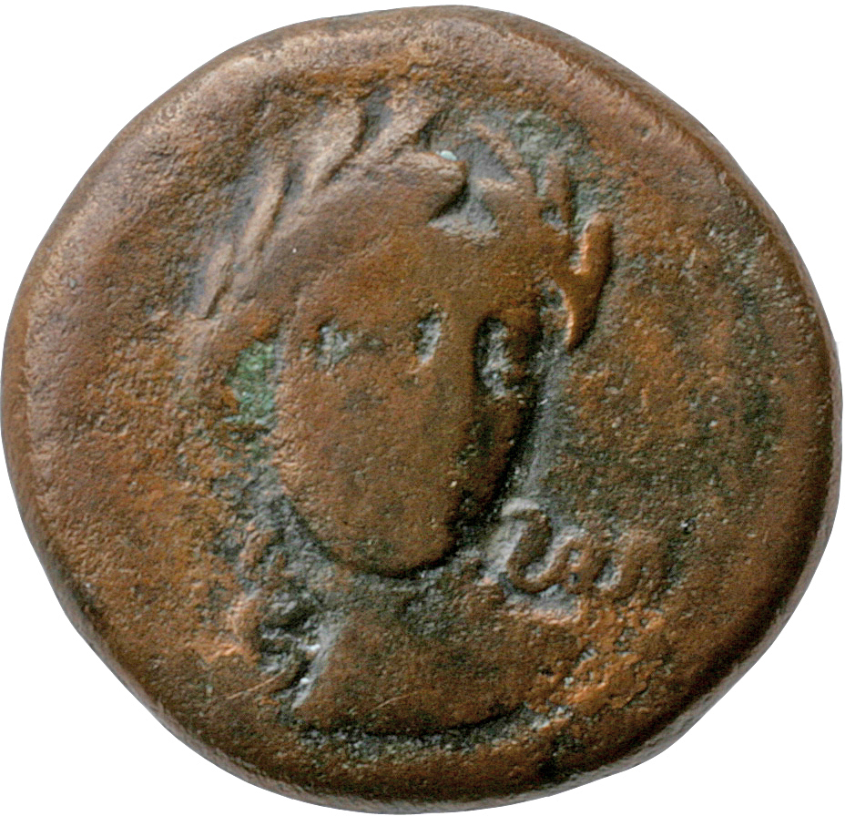 HOUGHTON Seleucid Coins (part 1) 389 Antiochus I obverse, Laureate head of Apollo three quarters right