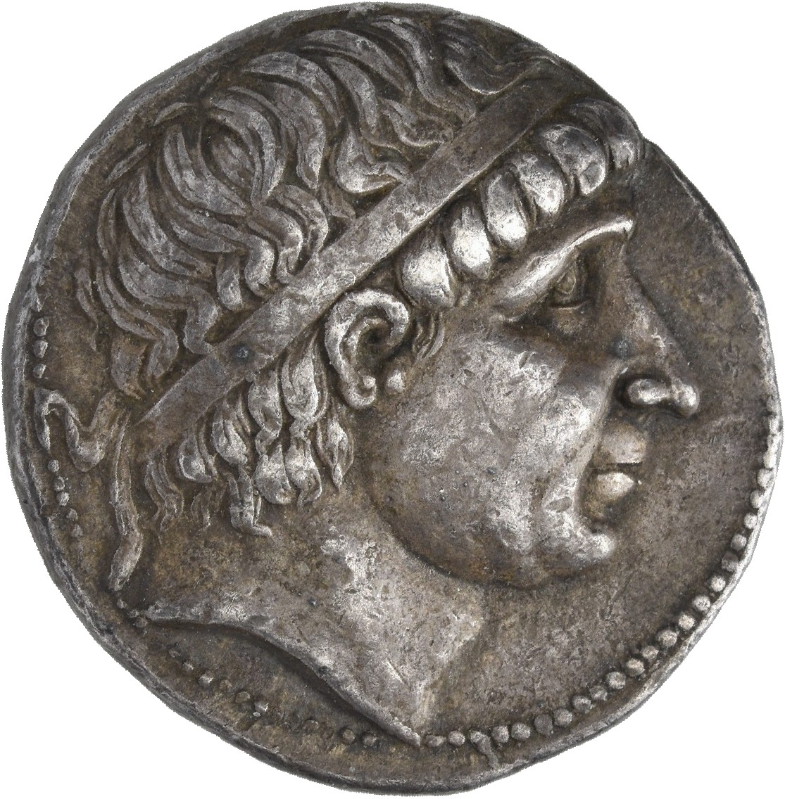 HOUGHTON Seleucid Coins (part 1) 409.2c Antiochus I obverse, Diademed head of Antiochus I right