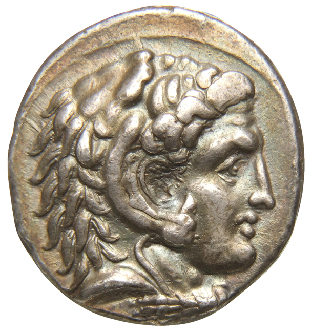 HOUGHTON Seleucid Coins (part 1) 41.4a Seleucus I obverse, Beardless head of Heracles right wearing lion skin headdress