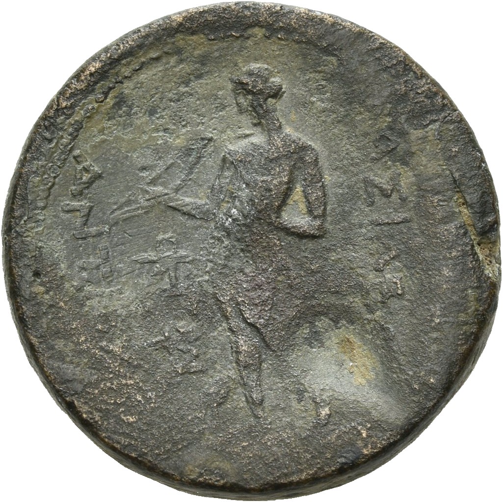 HOUGHTON Seleucid Coins (part 1) 411 Antiochus I reverse, Apollo standing left, holding bow in extended right hand and arr...