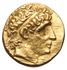 HOUGHTON Seleucid Coins (part 1) 427a Antiochus I obverse, Diademed head of Antiochus I right, rejuvenated and idealized