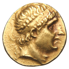 HOUGHTON Seleucid Coins (part 1) 436.4 Antiochus I obverse, Diademed head of Antiochus I right, rejuvenated and idealized