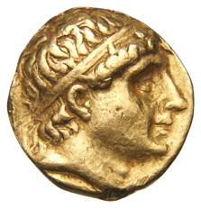 HOUGHTON Seleucid Coins (part 1) 436.6 Antiochus I obverse, Diademed head of Antiochus I right, rejuvenated and idealized