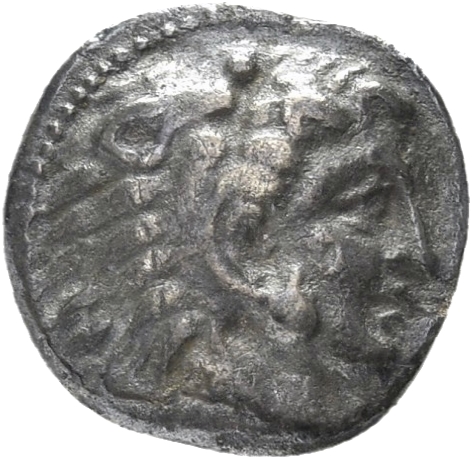 HOUGHTON Seleucid Coins (part 1) 70.1a Seleucus I obverse, Beardless head of Heracles right wearing lion skin headdress