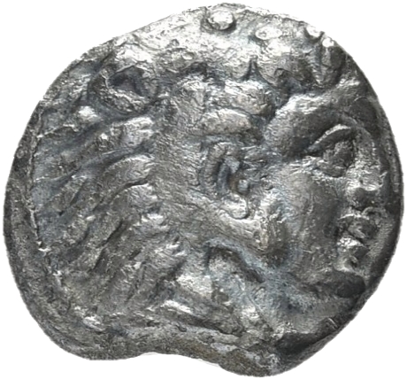 HOUGHTON Seleucid Coins (part 1) 70.4a Seleucus I obverse, Beardless head of Heracles right wearing lion skin headdress