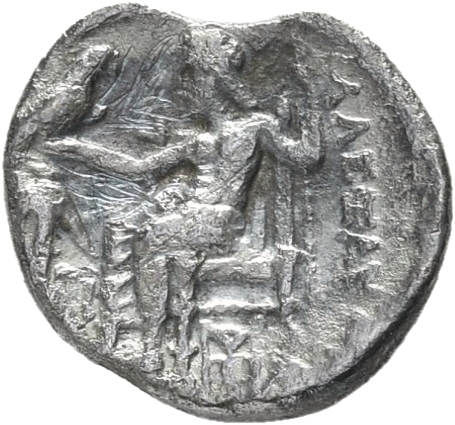 HOUGHTON Seleucid Coins (part 1) 70.4a Seleucus I reverse, Zeus seated on high-backed throne left, holding eagle on outstr...