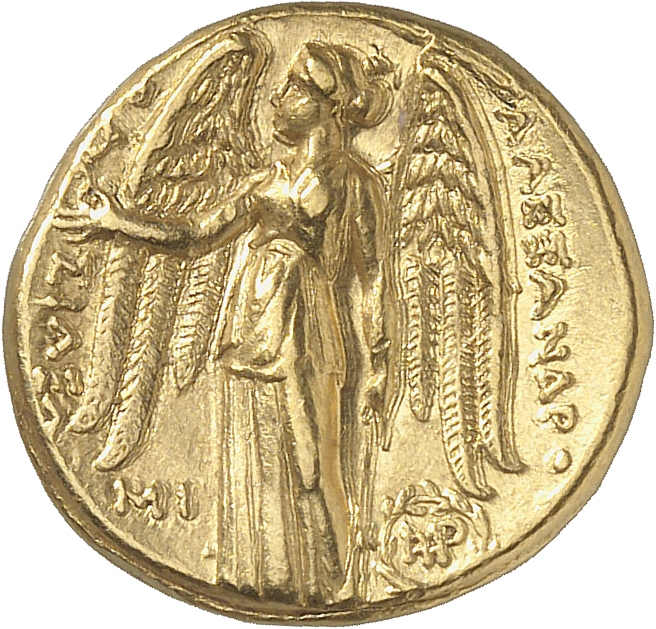 HOUGHTON Seleucid Coins (part 1) 81.2 Seleucus I reverse, Nike standing left holding wreath in outstretched right hand, an...