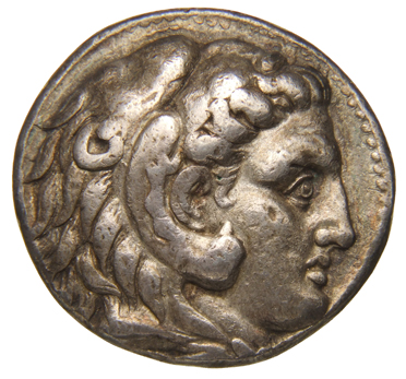 HOUGHTON Seleucid Coins (part 1) 82.5a Seleucus I obverse, Beardless head of Heracles right wearing lion skin headdress