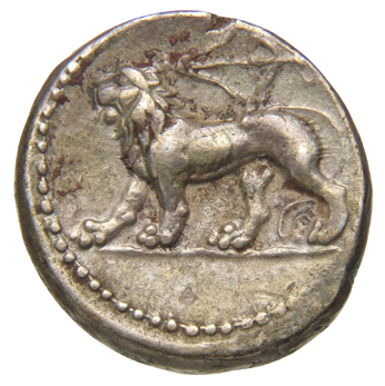 HOUGHTON Seleucid Coins (part 1) 88.2a Seleucus I reverse, Lion walking left