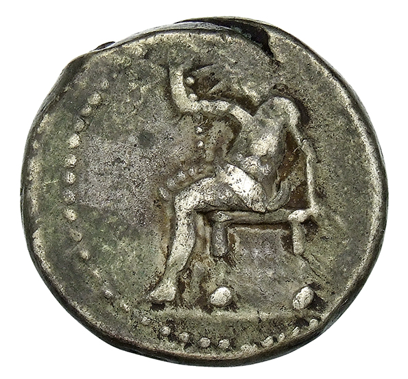 HOUGHTON Seleucid Coins (part 1) 88.2a Seleucus I obverse, Ba'al enthroned left, holding sceptre