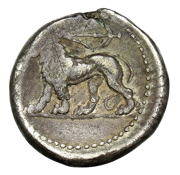 HOUGHTON Seleucid Coins (part 1) 88.2a Seleucus I reverse, Lion walking left