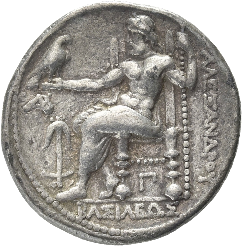 HOUGHTON Seleucid Coins (part 1) 94.2a Seleucus I reverse, Zeus seated on high-backed throne left, holding eagle on outstr...
