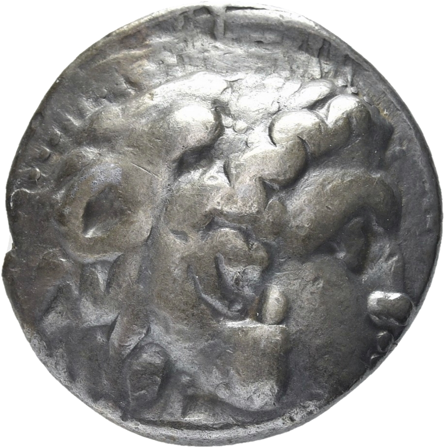 HOUGHTON Seleucid Coins (part 1) 94.6 Seleucus I obverse, Beardless head of Heracles right wearing lion skin headdress
