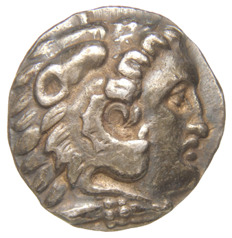 HOUGHTON Seleucid Coins (part 1) 94.6c Seleucus I obverse, Beardless head of Heracles right wearing lion skin headdress