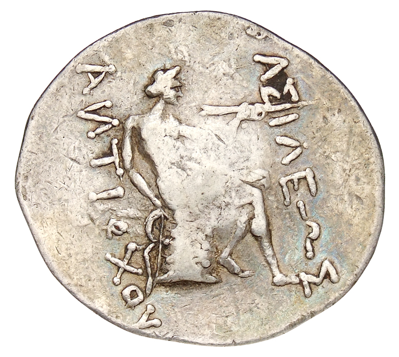 HOUGHTON Seleucid Coins (part 1) 996 Antiochus III reverse, Apollo seated left on omphalos, testing arrow and resting left...